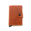 MINIWALLET PERFORATED COGNAC