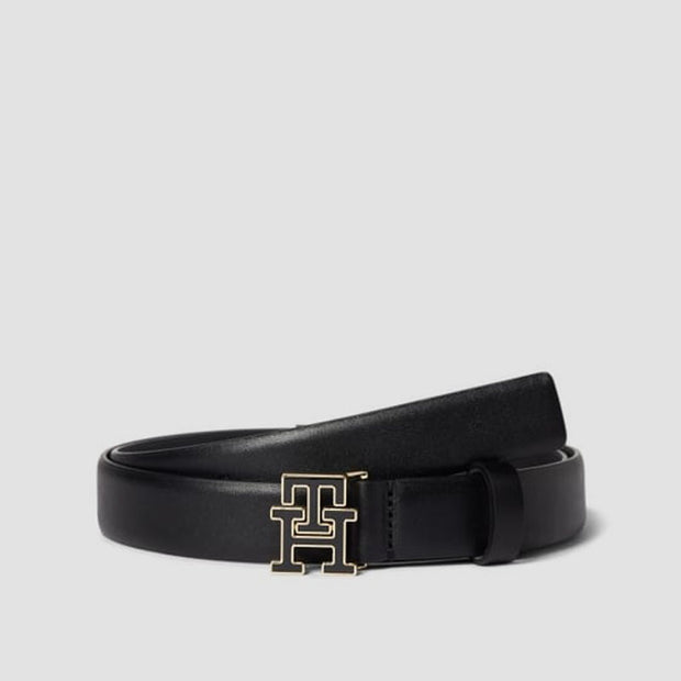 CINTURON TH MONOGRAM LOGO 2.5 BLACK