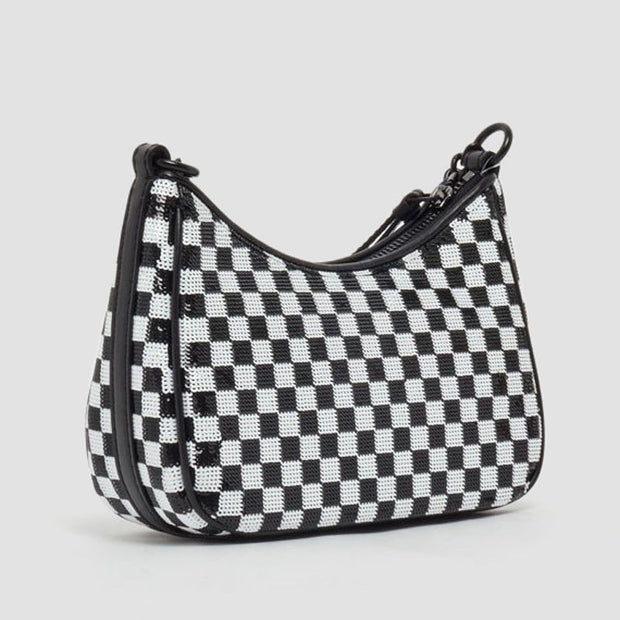 BOLSO SM CHAIN POUCHETTE BLK OPT WHITE