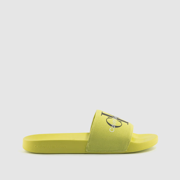 CHANCLA SLIDE MONOGRAM YELLOW