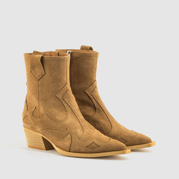 BOTIN COWBOY PIEL  CAMEL