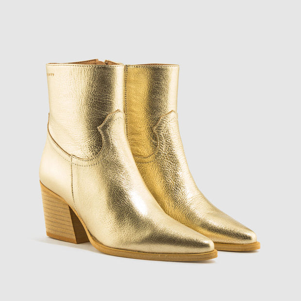 BOTIN LISO PIEL ORO