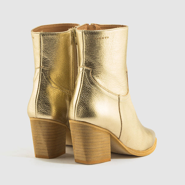 BOTIN LISO PIEL ORO