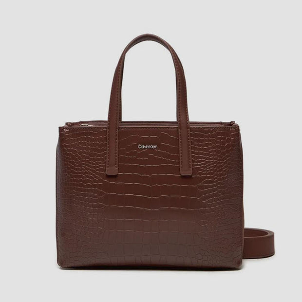 BOLSO TOTE S CK MUST CROCO CHOCOLATE