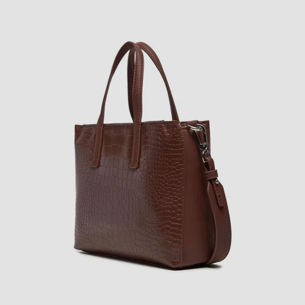 BOLSO TOTE S CK MUST CROCO CHOCOLATE