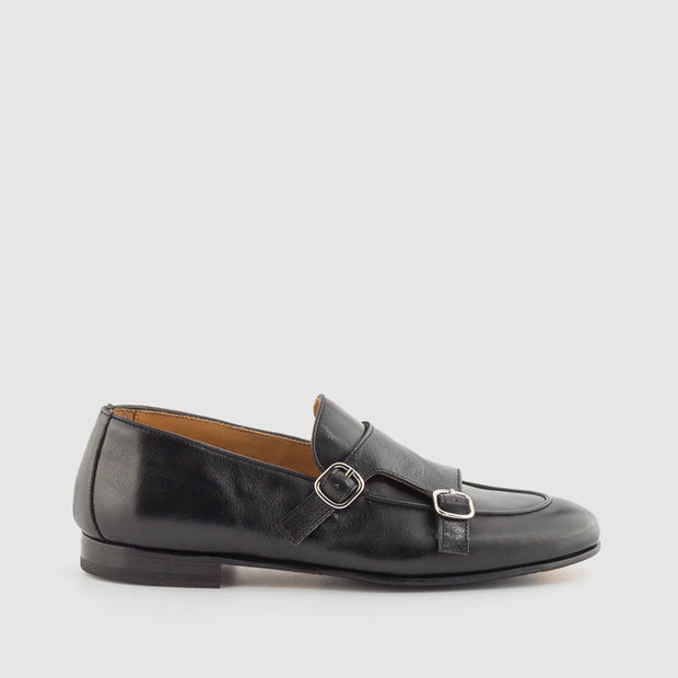 MOCASIN HEBILLAS PIEL NEGRO